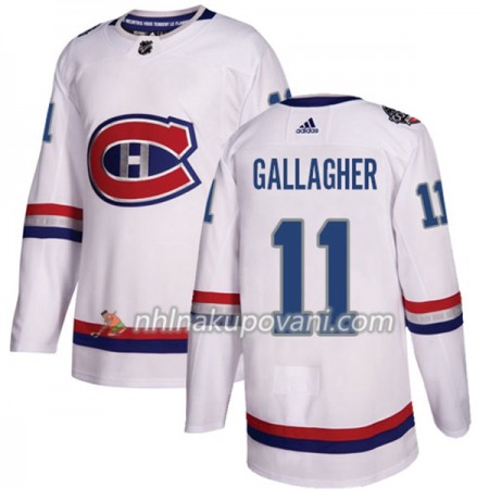 Montreal Canadiens Dresy Brendan Gallagher 11 Bílá 2017-2018 Adidas Classic Authentic - Pánské